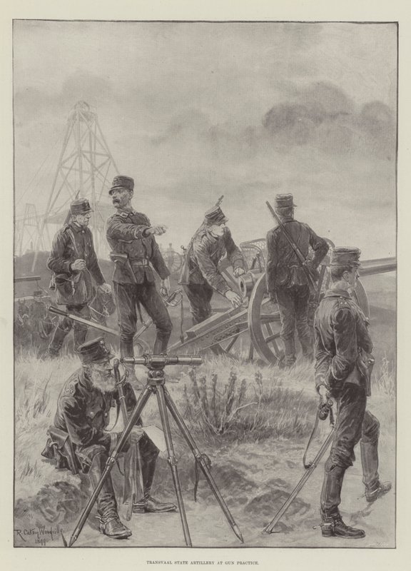 Transvaal State Artillery bei der Geschützpraxis von Richard Caton Woodville junior