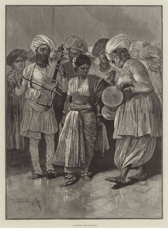 Ein Nautch-Mädchen tanzt von Richard Caton Woodville junior