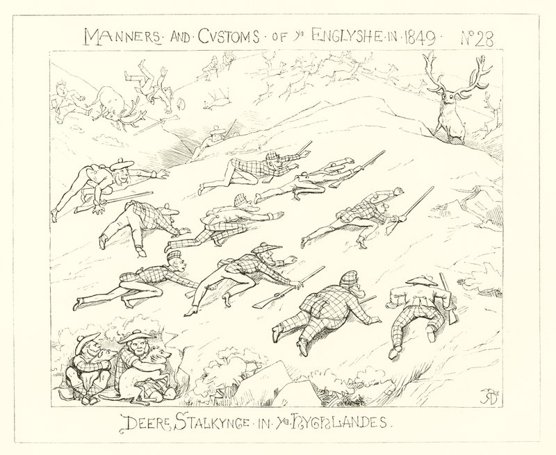 1849, Hirschjagd in den Highlands von Richard Doyle