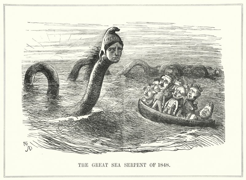 Punch-Karikatur: Revolutionen von 1848 (Stich) von Richard Doyle