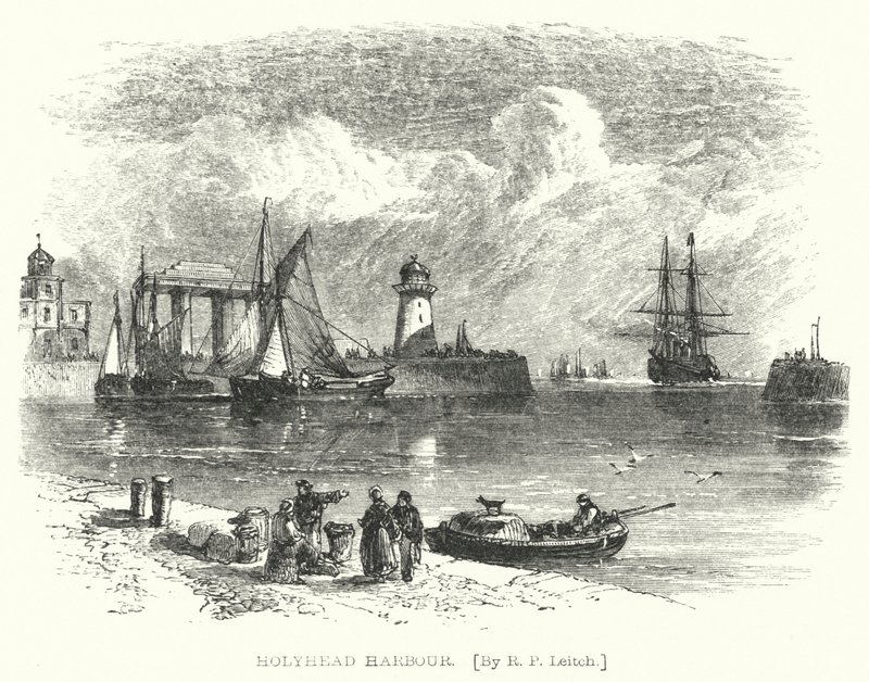 Holyhead Hafen (Stich) von Richard Principal (after) Leitch
