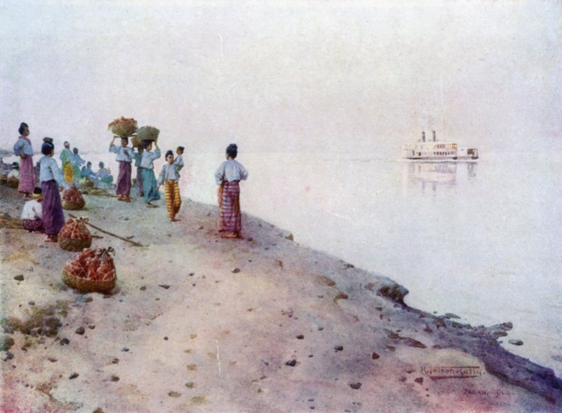 Warten auf den Dampfer, früher Morgen von Robert George Talbot Kelly