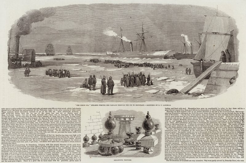 Das Eis bei Kronstadt und die Trophäen von Sebastopol von Robert Thomas Landells