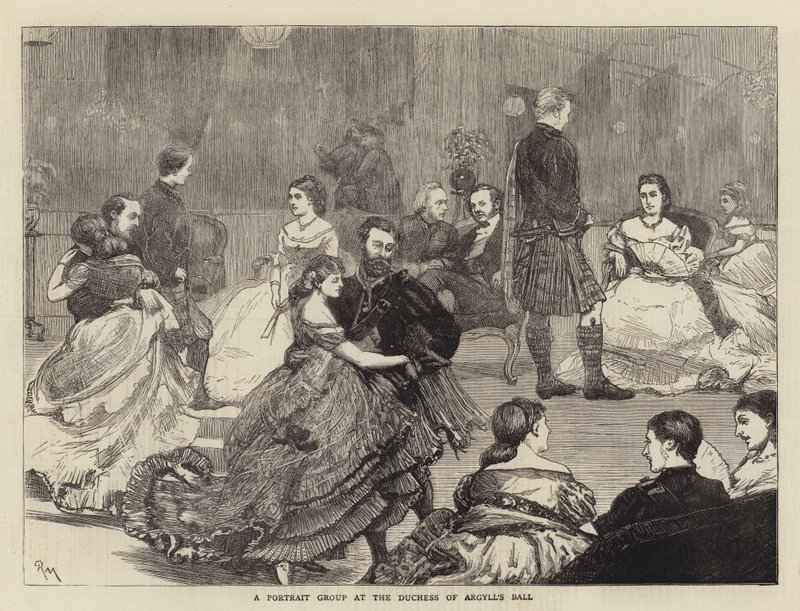Eine Porträtgruppe auf dem Ball der Herzogin von Argyll von Robert Walker Macbeth