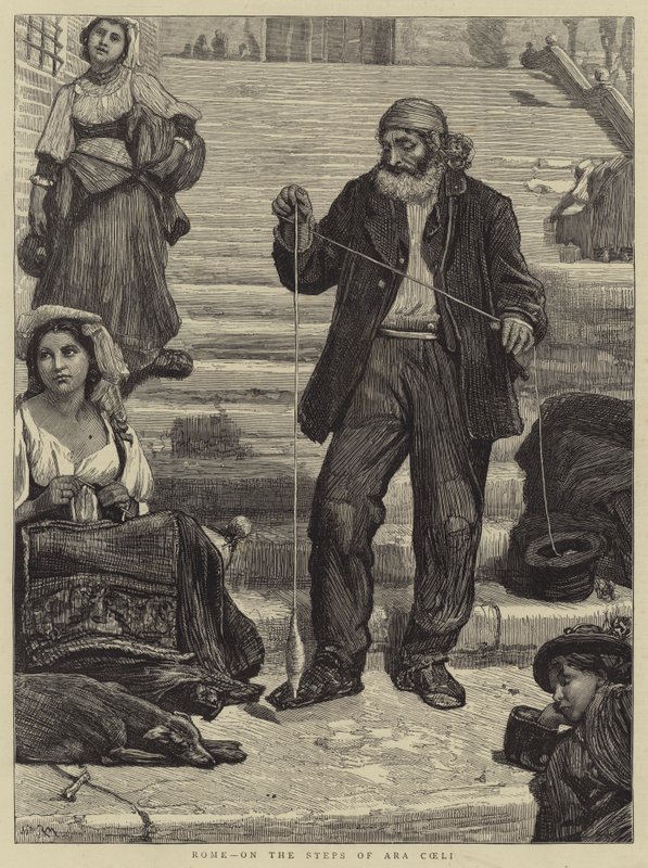 Rom, auf den Stufen von Ara Coeli von Robert Walker Macbeth