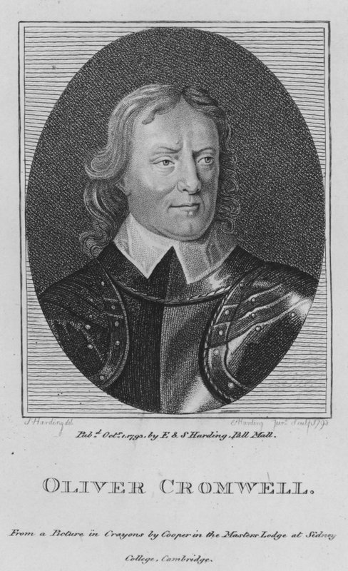 Oliver Cromwell (Gravur) von S. (after) Harding