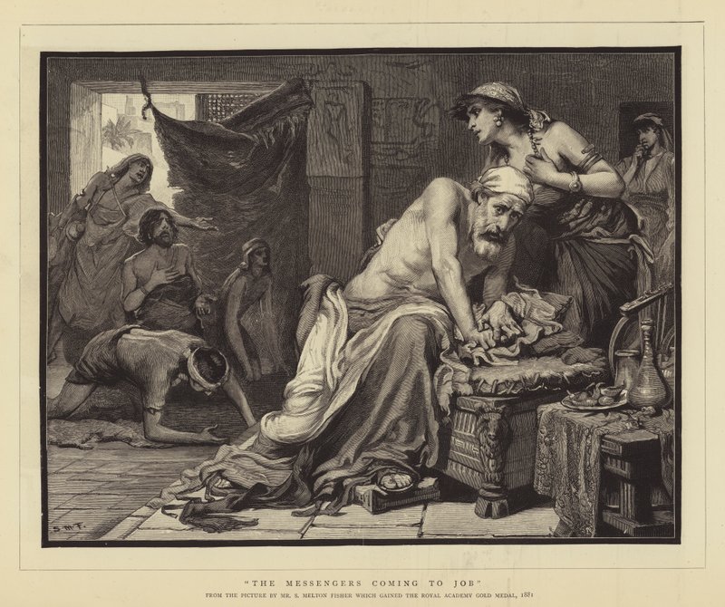 Die Boten kommen zu Hiob von Samuel Melton Fisher