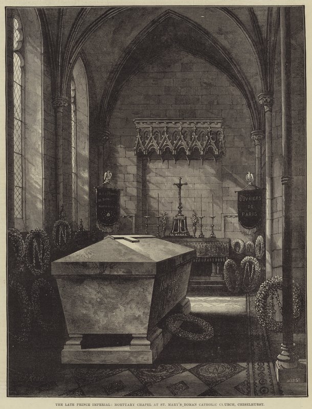 Der verstorbene Prinz Imperial, Totenhalle in der St. Mary
