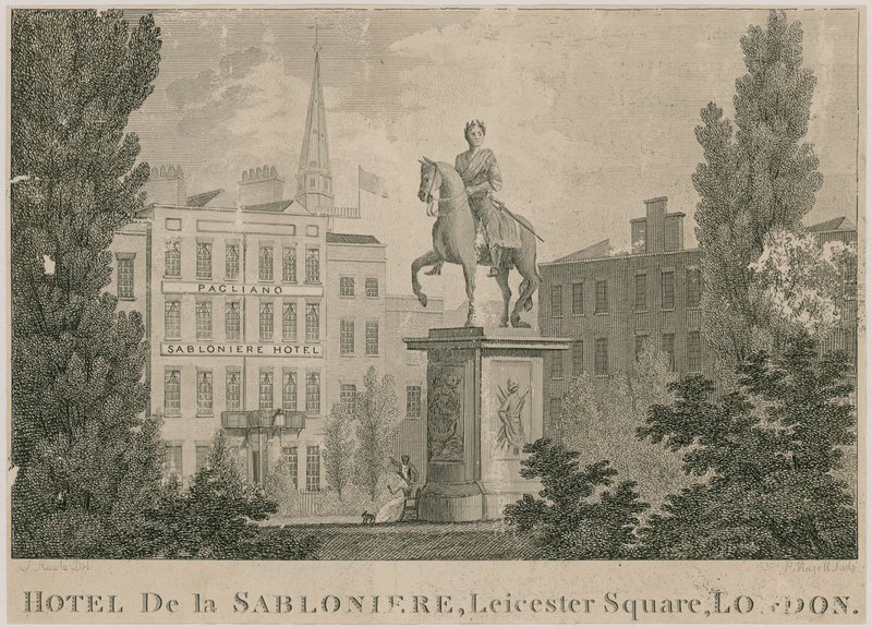 Hotel de Sabloniere, Leicester Square, London von Samuel Rawle