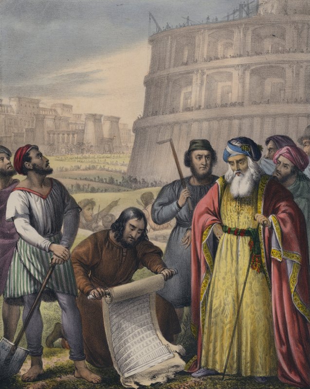 Der Bau des Turms von Babel von Siegfried Detler Bendixen