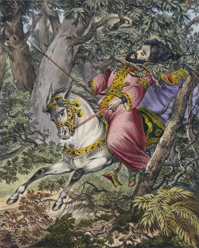 Der Tod von Absalom (Farbstich) von Siegfried Detler Bendixen