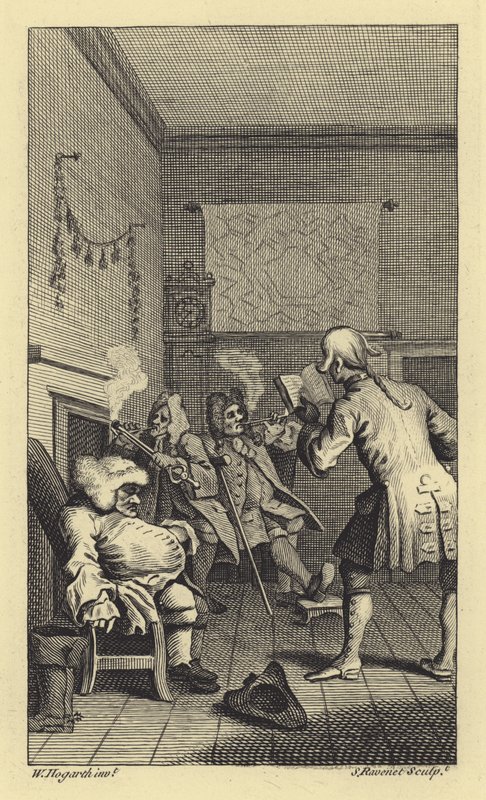 Szene aus Tristram Shandy von Laurence Sterne von Simon Francois after Ravenet