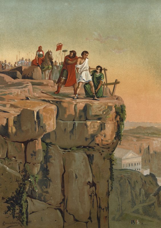 Hinrichtung des römischen Magiers Lucius Pituanius von Spanish School