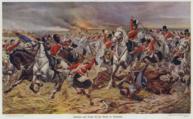 Gordons und Greys an der Front bei Waterloo von Stanley Berkeley