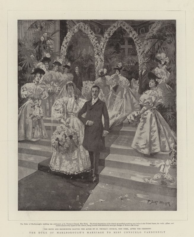 Die Hochzeit des Herzogs von Marlborough mit Miss Consuelo Vanderbilt von T. Dart Walker