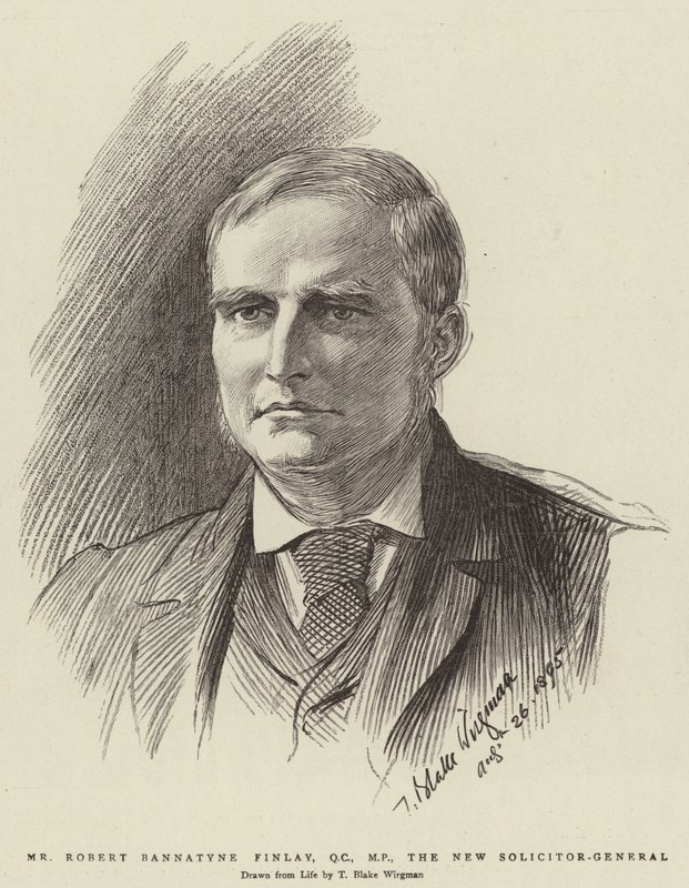 Mr. Robert Bannatyne Finlay, QC, MP, der neue Solicitor-General von Theodore Blake Wirgman