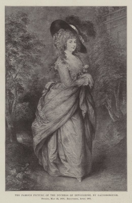 Das berühmte Bild der Herzogin von Devonshire von Thomas Gainsborough