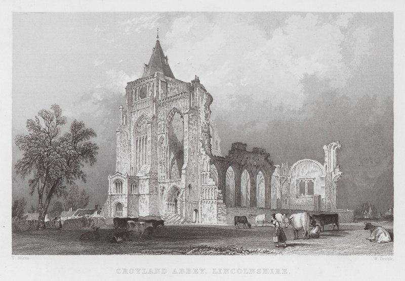 Croyland Abbey, Lincolnshire von Thomas (after) Allom