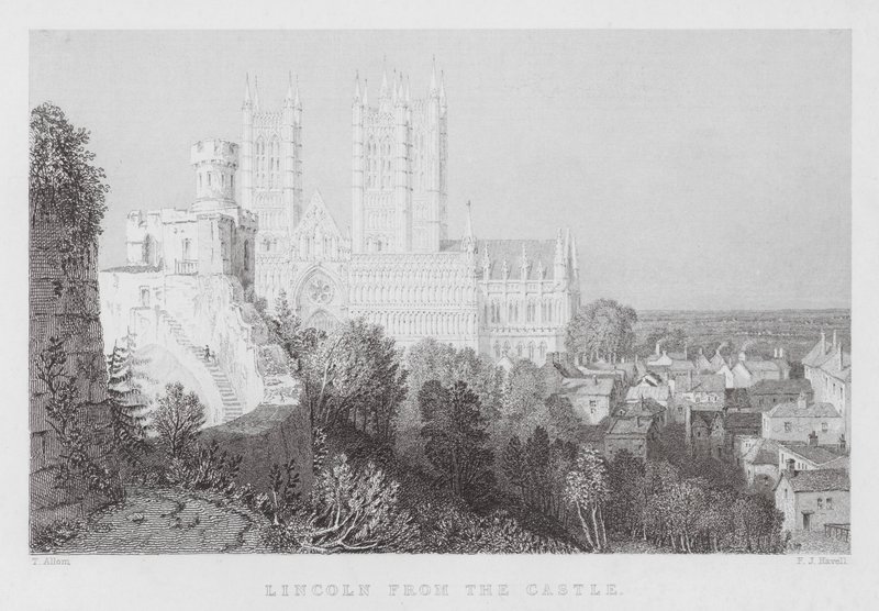 Lincoln vom Schloss (Gravur) von Thomas (after) Allom