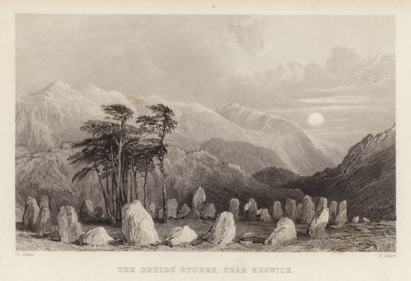 Der Druidenstein nahe Keswick von Thomas Allom