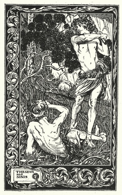 Theseus und Sinis von Thomas Heath Robinson