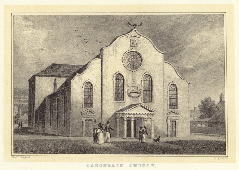 Canongate Kirche von Thomas Hosmer (after) Shepherd