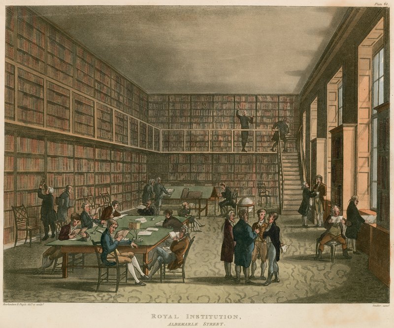 Royal Institution, Albemarle Street, London von Thomas Rowlandson
