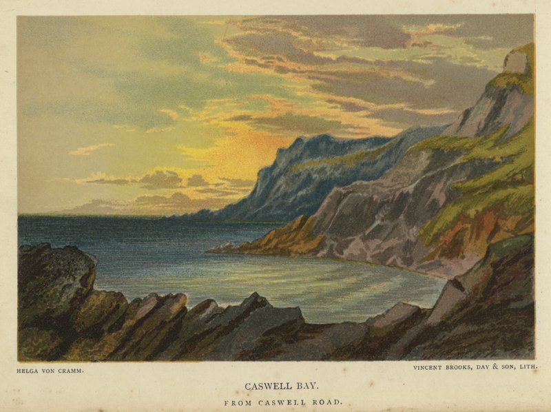 Caswell Bay, von der Caswell Road von Unbekannt Unbekannt