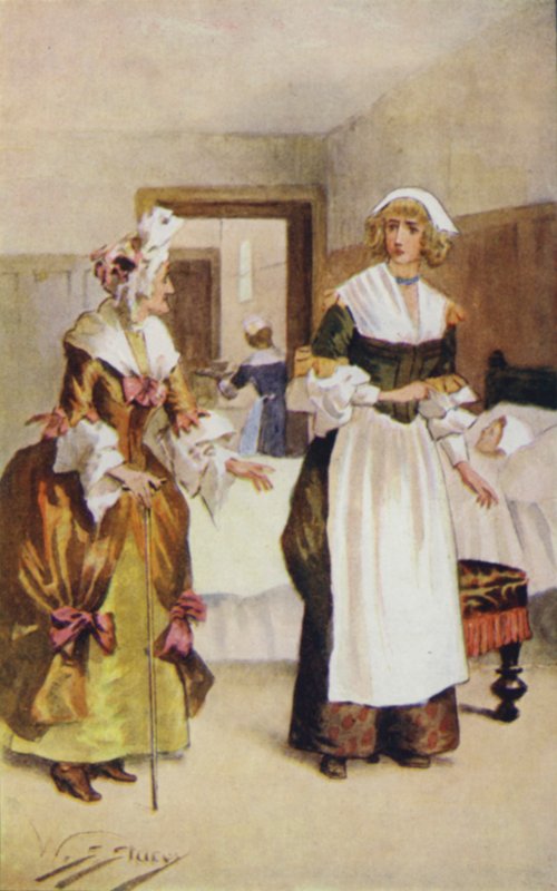 Gertrude stand Lady Scrope mit geröteten Wangen und leuchtenden Augen gegenüber von W.S. Stacey