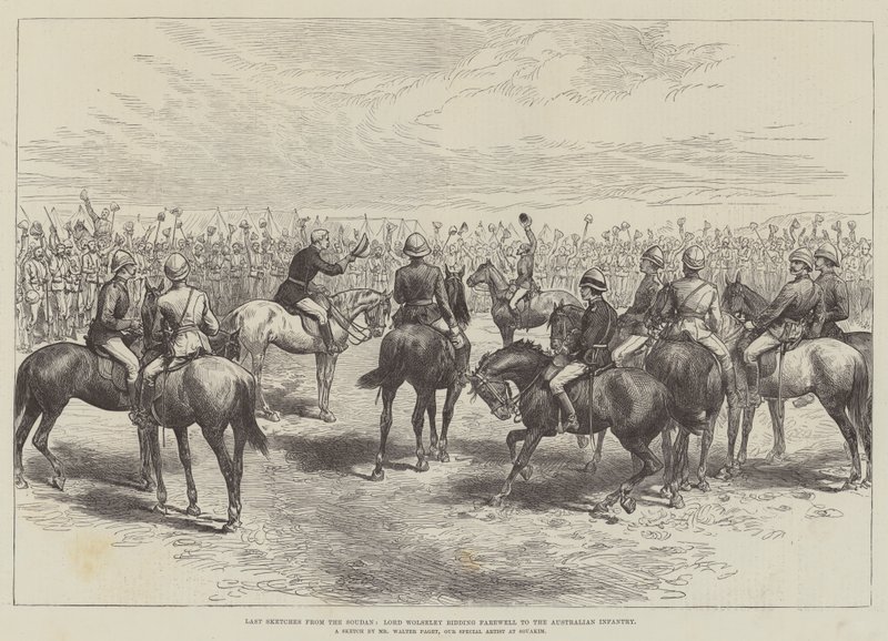 Lord Wolseley verabschiedet sich von der australischen Infanterie von Walter Paget