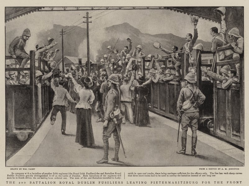 Das 2. Bataillon der Royal Dublin Fusiliers verlässt Pietermaritzburg für die Front von Walter Stanley Paget
