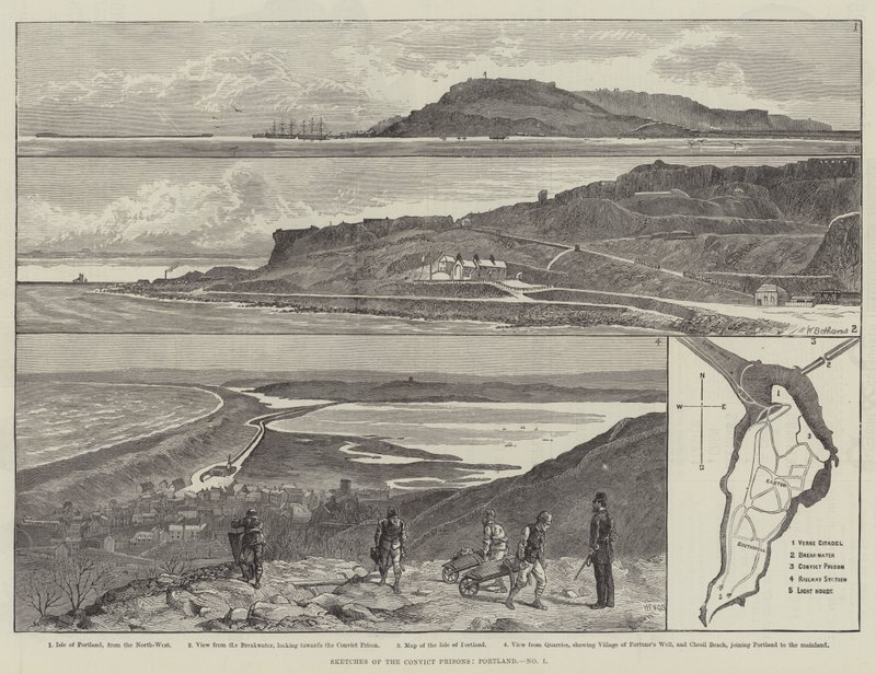 Skizzen der Strafgefangenen-Gefängnisse, Portland von Walter Bothams