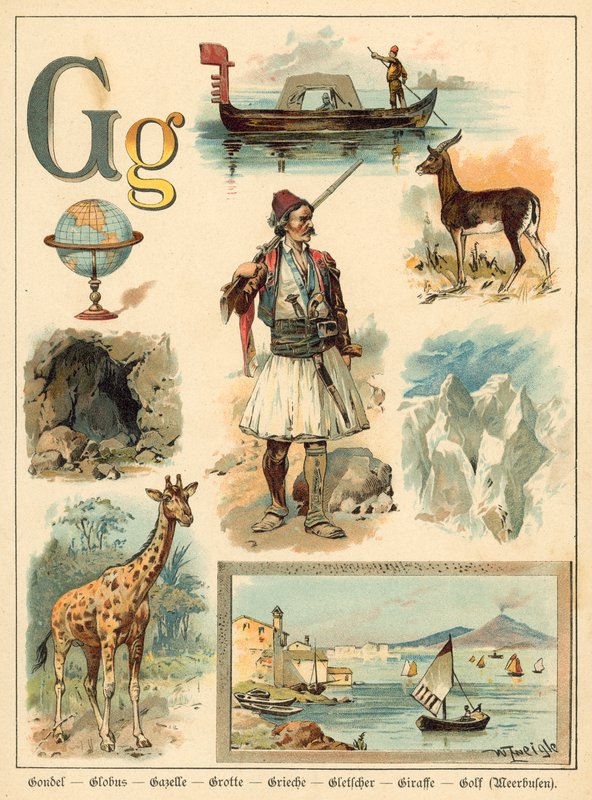 Buchstabe G (Chromolitho) von Walter Zweigle