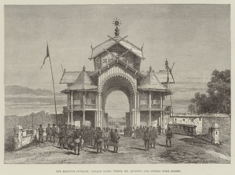 Der Manipur-Skandal, Palasttore, wo Mr. Quinton und andere ergriffen wurden von Warry