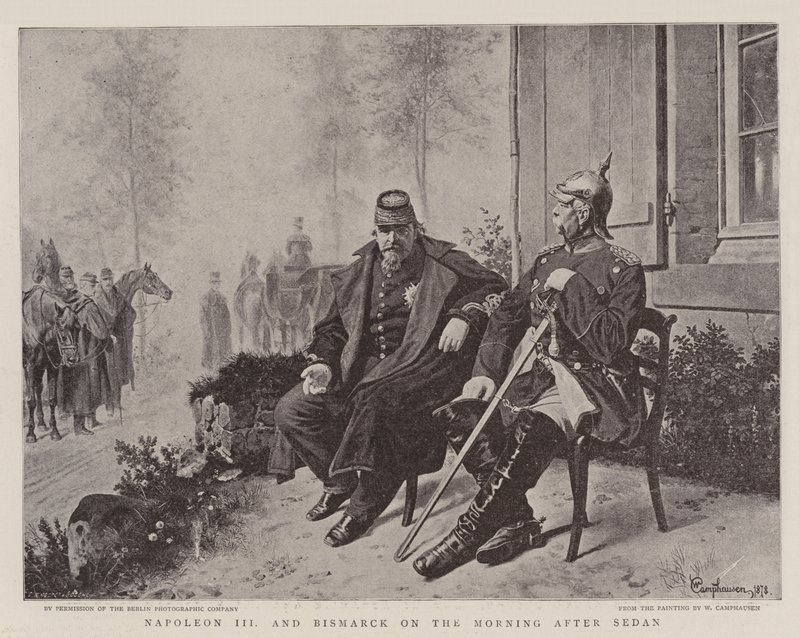 Napoleon III und Bismarck am Morgen nach Sedan von Wilhelm Camphausen