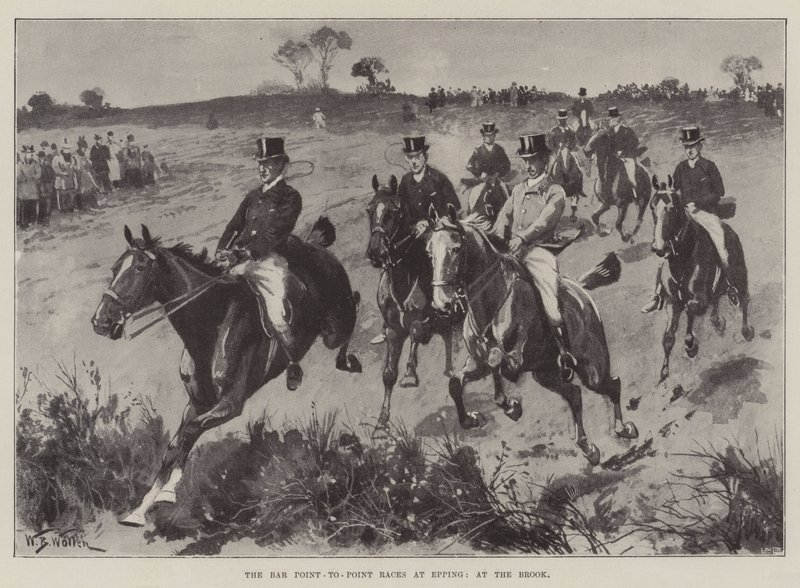 Die Bar Point-to-Point-Rennen in Epping, am Bach von William Barnes Wollen