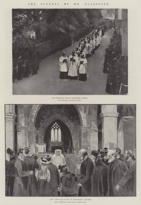Das Begräbnis von Mr. Gladstone von William Barnes Wollen