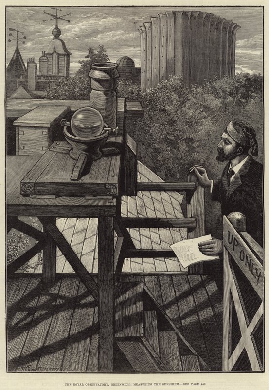 Das Royal Observatory, Greenwich, misst den Sonnenschein von William Bazett Murray