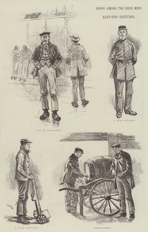 Unten bei den Dockarbeitern, East-End-Skizzen von William Douglas Almond