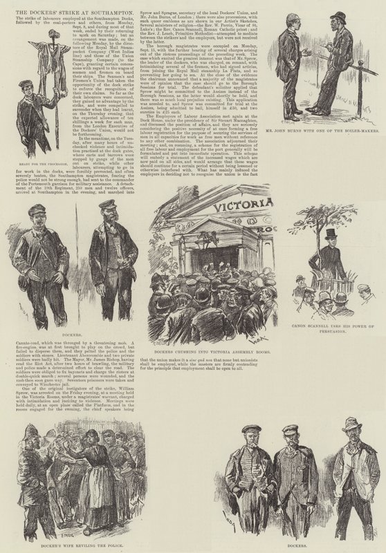 Der Streik der Hafenarbeiter in Southampton von William Douglas Almond
