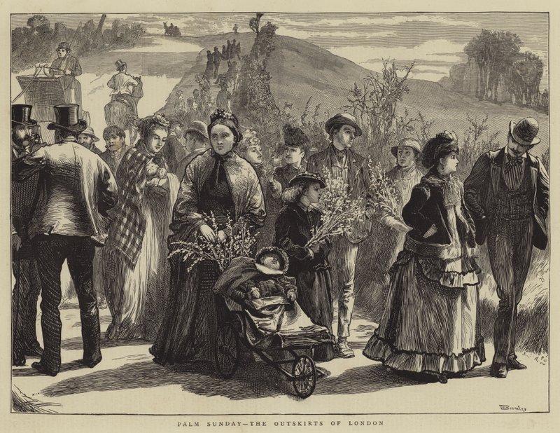 Palmsonntag, die Außenbezirke von London von William III Bromley