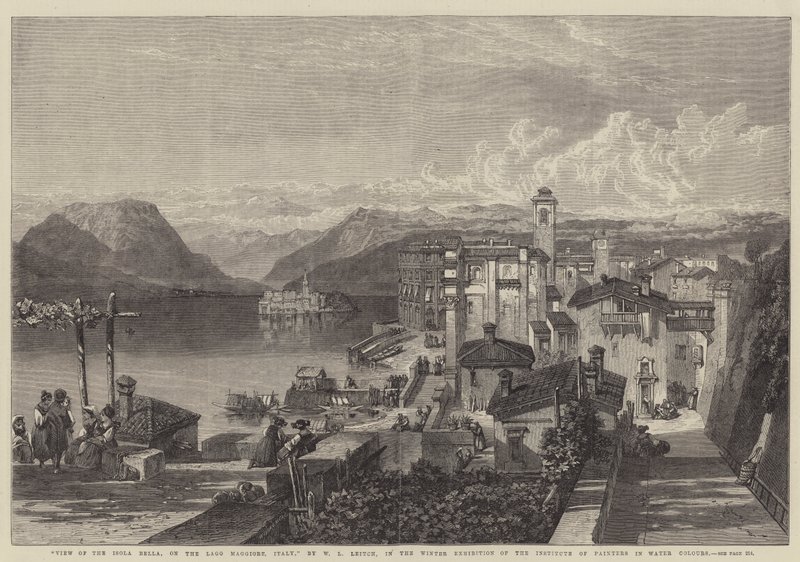 Blick auf die Isola Bella, am Lago Maggiore, Italien von William Leighton Leitch