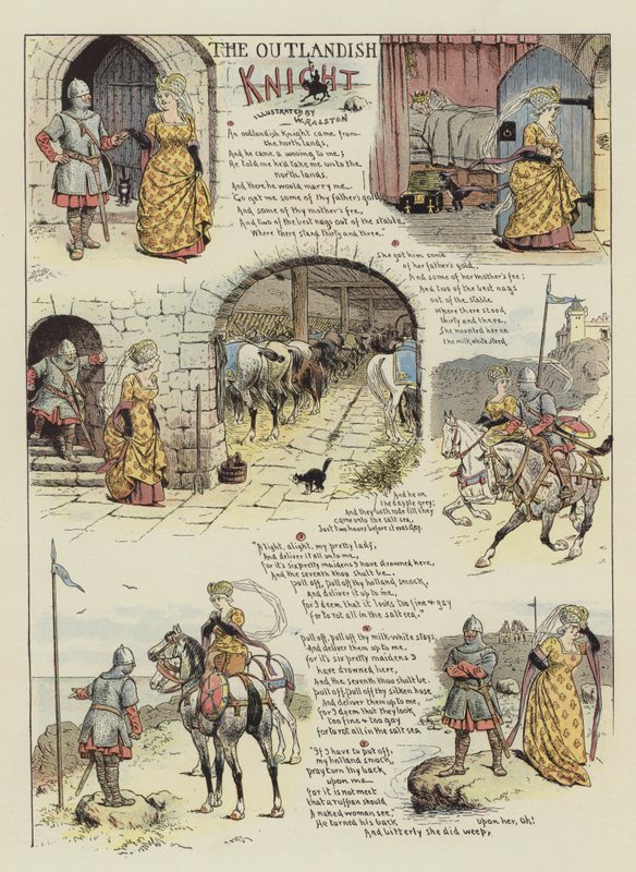 Der fremdländische Ritter (Chromolithographie) von William Ralston