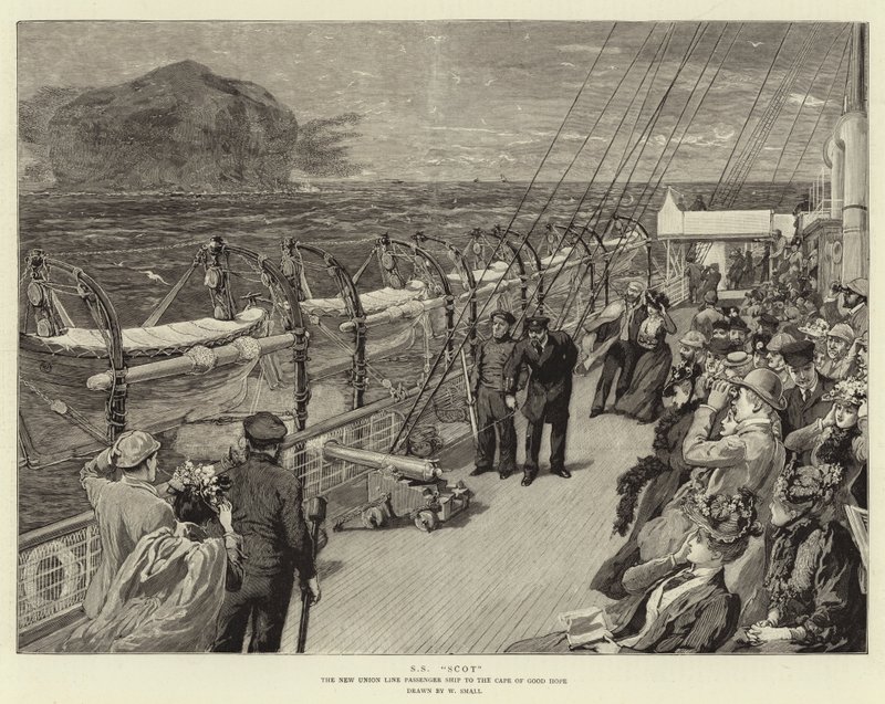 SS Scot, das neue Passagierschiff der Union Line zum Kap der Guten Hoffnung von William Small