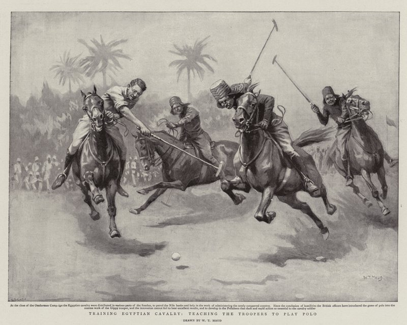Ausbildung der ägyptischen Kavallerie, den Soldaten Polo beibringen von William T. Maud