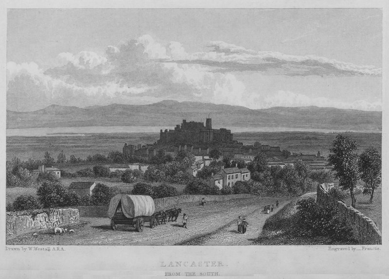 Lancaster, von Süden von William (after) Westall