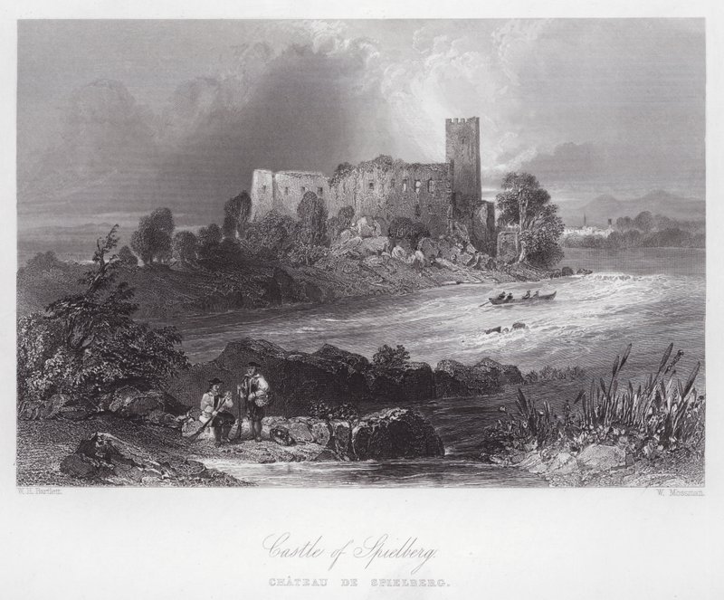Schloss Spielberg (Gravur) von William H. Bartlett