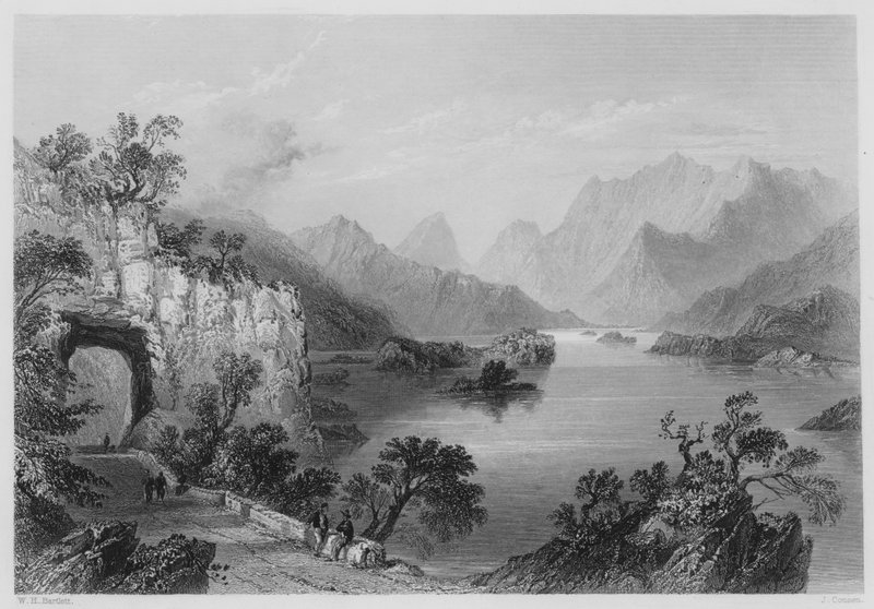 Oberer See, Killarney (Stich) von William Henry (after) Bartlett