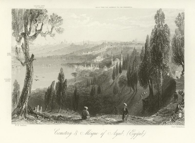 Friedhof und Moschee von Ayub, Konstantinopel von William Henry Bartlett
