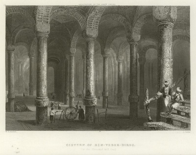 Zisterne von Philoxenos, Konstantinopel von William Henry Bartlett